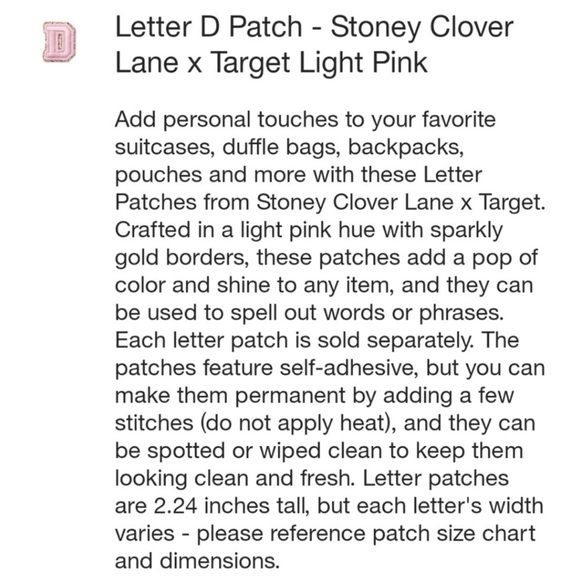Stoney Clover Lane Letter “P” Patch - Picture 8 of 9